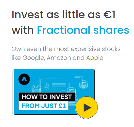 Buying fractional shares on Trading 212.