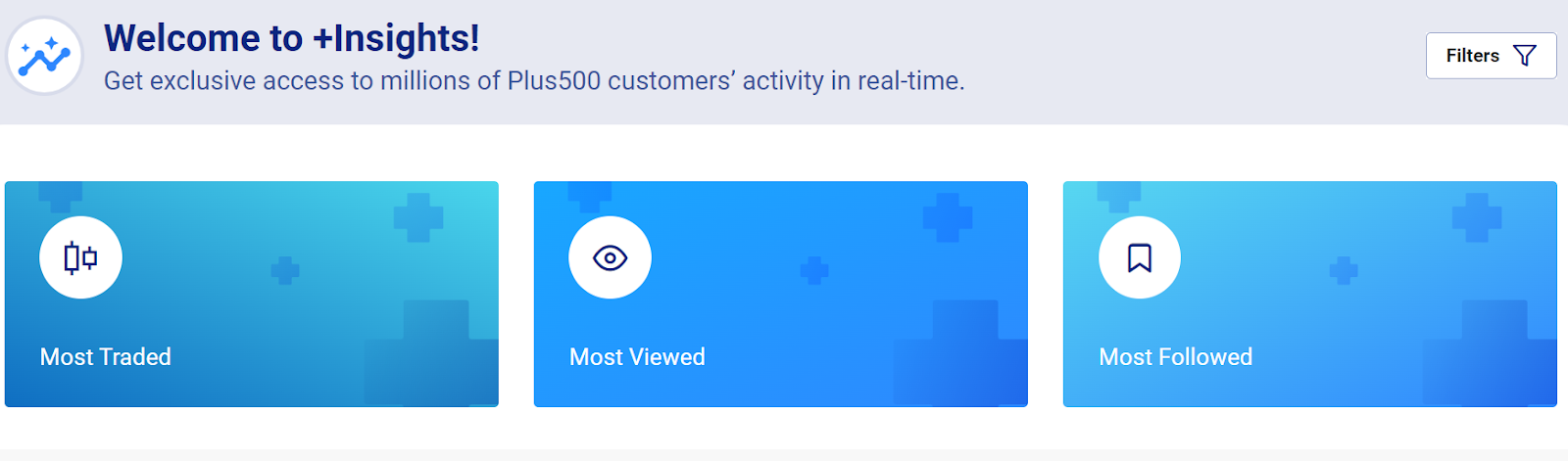 Plus500 insights tool.