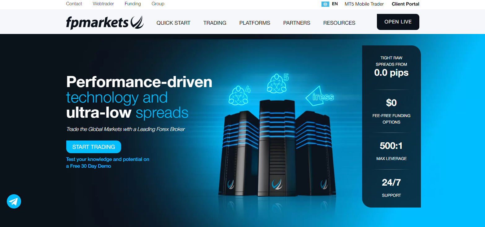 FP Markets - Best for competitive spreads and diverse trading instruments.