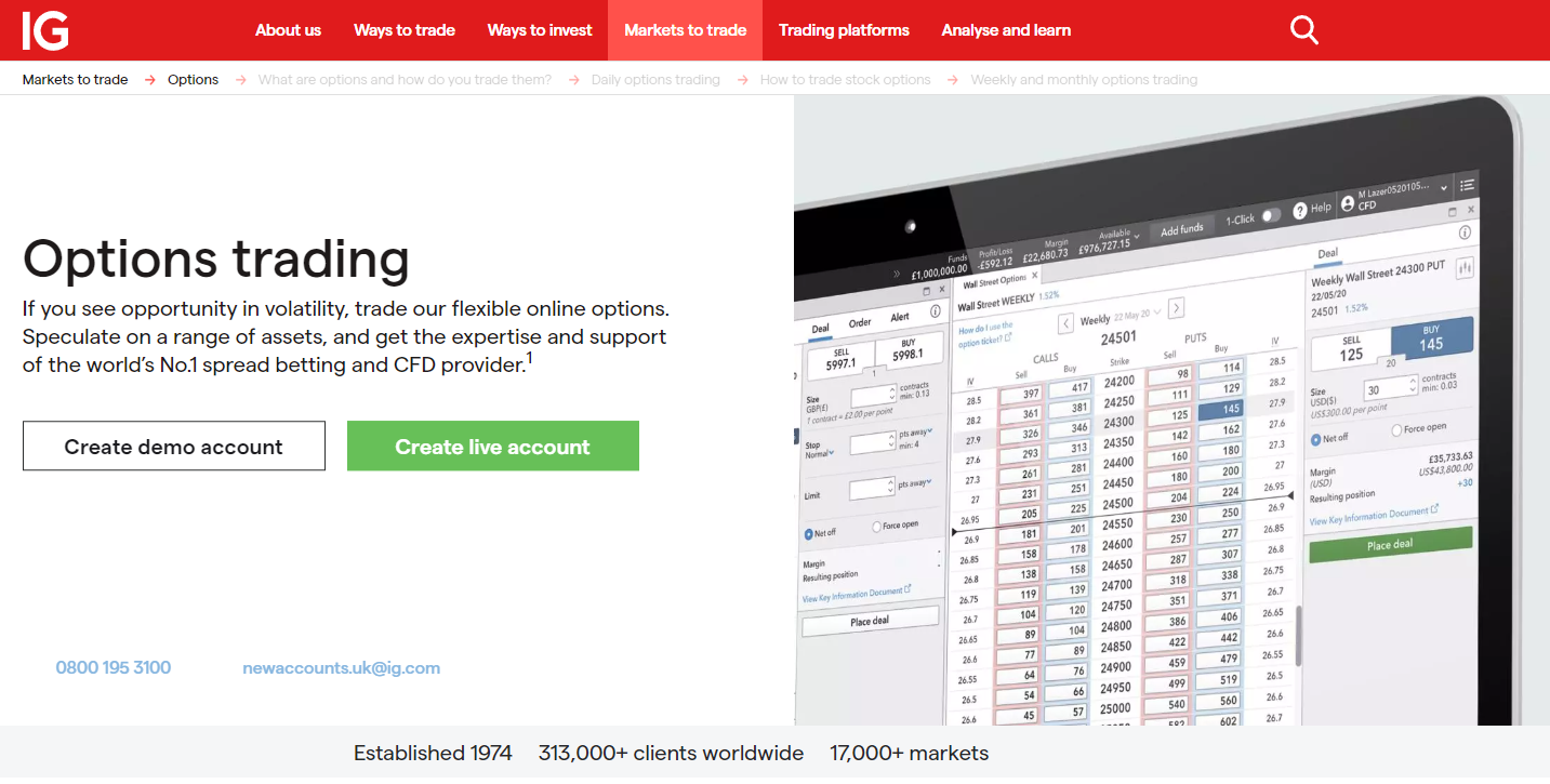 IG - World's largest options trading broker for CFDs.