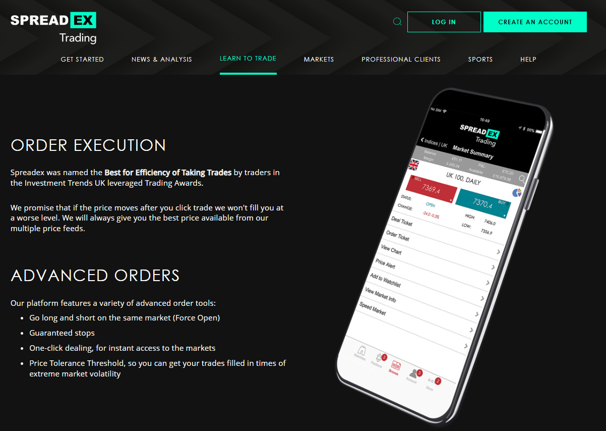 SpreadEx - Best options broker for CFDs on major indices