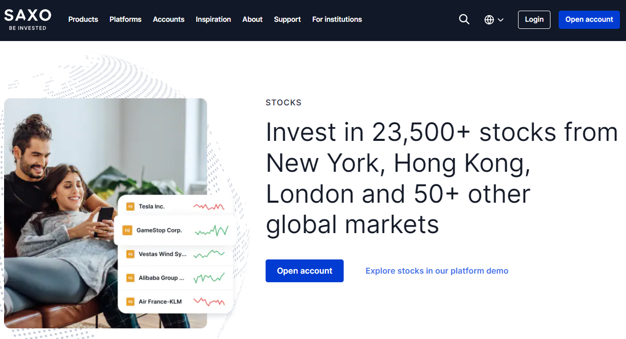 Saxo – Best online stock broker for professional traders